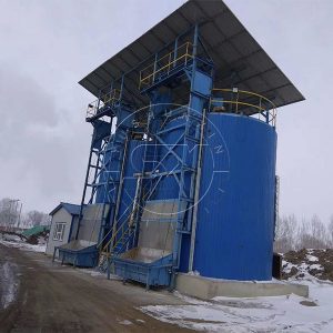 In-vessel composting machine in fertilizer plant