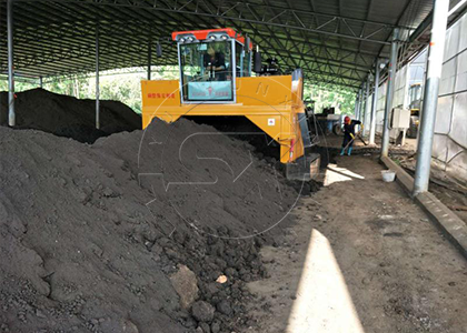 Windrow composting process