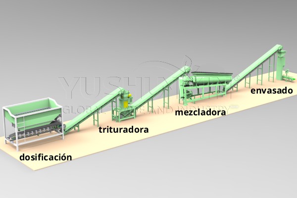 Línea de fabricación de fertilizantes solubles en polvo